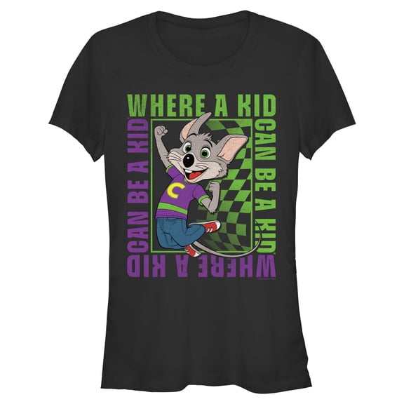 Juniors Chuck E. Cheese Be a Kid T Shirt