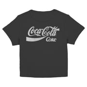 Juniors Coca Cola Distressed Classic Logos T Shirt