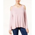thumbnail image 1 of Juniors' Cold-Shoulder Cozy T-Shirt Mauve L, 1 of 1