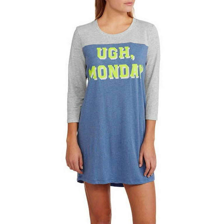 Juniors Color Block Sleep Shirt Walmart