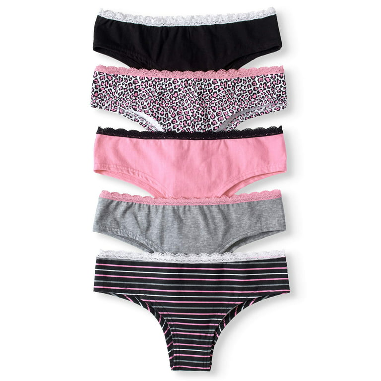 Juniors Cotton Stretch Cheeky Panty, 5 pack 