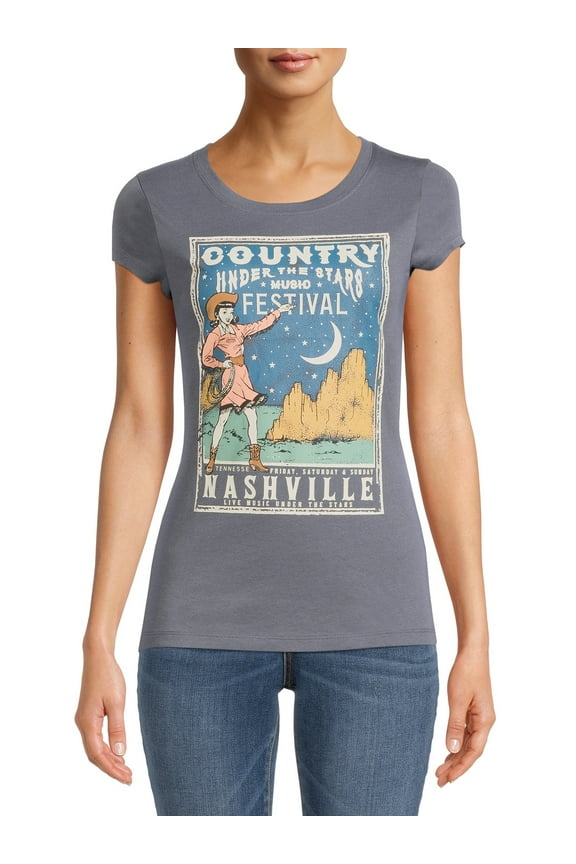 Juniors’ Country Festival T-Shirt with Short Sleeves