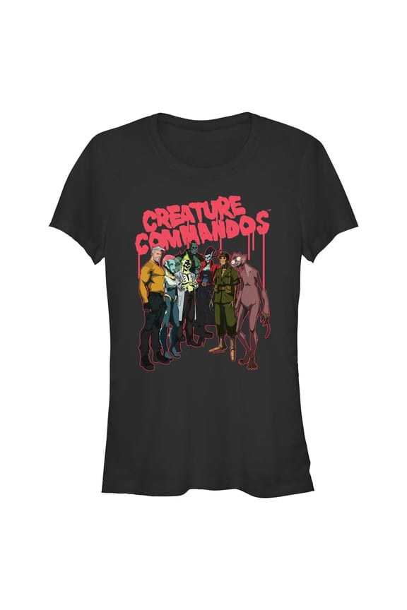 Juniors Creature Commandos Graffiti Team Logo T Shirt