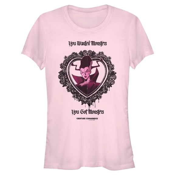 Juniors Creature Commandos The Bride Heart T Shirt