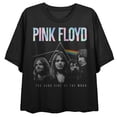 thumbnail image 1 of Pink Floyd Distressed Group Shot Prism on Black Short Sleeve Adult Crop T-Shirt-Large, 1 of 7