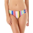 thumbnail image 1 of Juniors' Cutout Salsa Stripe Scoop Bikini Bottom, 1 of 4