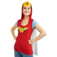 thumbnail image 1 of Juniors DC Comics Wonder Woman Lightweight Hooded Cosplay Tee w/ Removable Cape, 1 of 3
