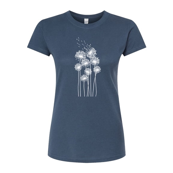 Instant Message - Tall Dandelions - Juniors Fitted Short Sleeve Graphic T-shirt
