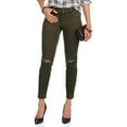 thumbnail image 1 of Juniors' Destructed Color Skinny Jeans with Release Hem, 1 of 1