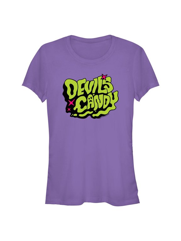 Juniors Devil's Candy Classic Comic Logo T Shirt