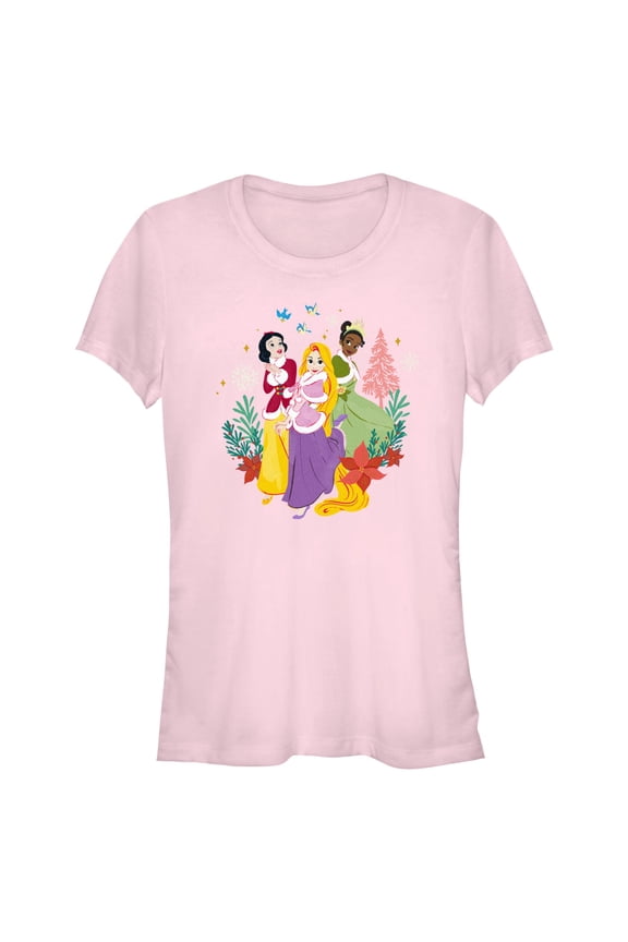 Juniors Disney Christmas Enchanted Trio T Shirt