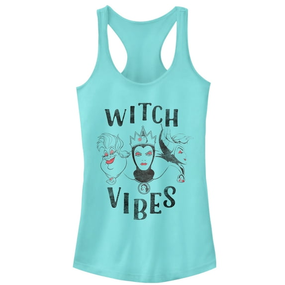 Juniors' Disney's Princesses Villains Graphic Tank Top Color: Cancun Size: SMALL