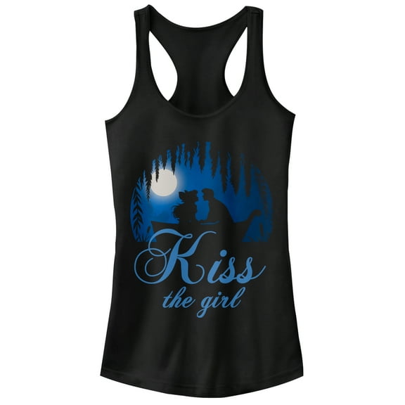 Juniors' Disney's The Little Mermaid Kiss The Girl Racerback Tank Top Color: Black Size: LARGE