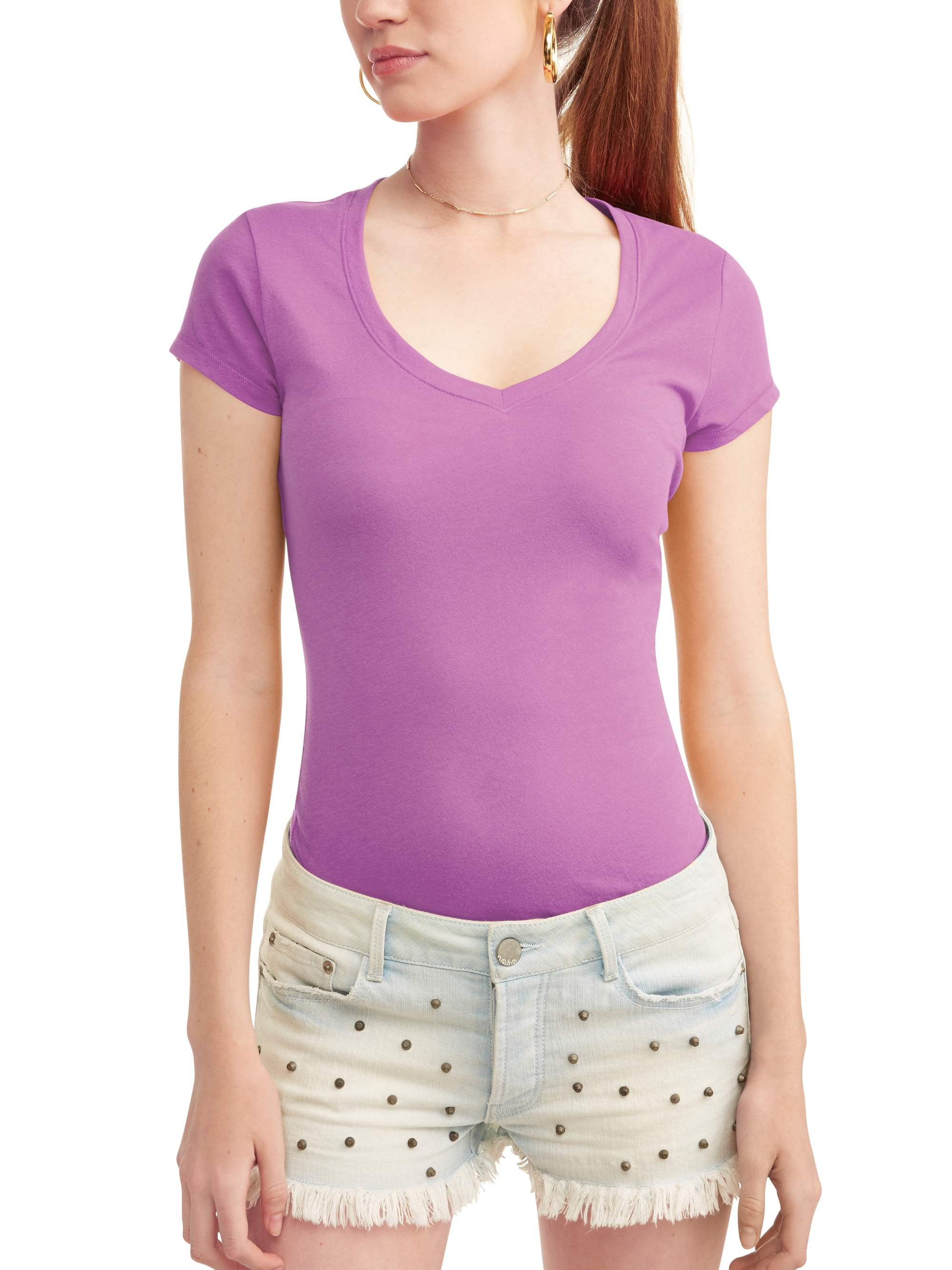 Juniors' Everyday VNeck Short Sleeve TShirt