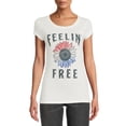 thumbnail image 1 of Juniors’ Feeling Free Graphic T-Shirt with Short Sleeves, 1 of 5