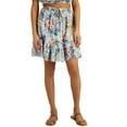 thumbnail image 1 of Angie Juniors' Floral-Print Cotton Skirt Blue Floral Medium B4HP, 1 of 1