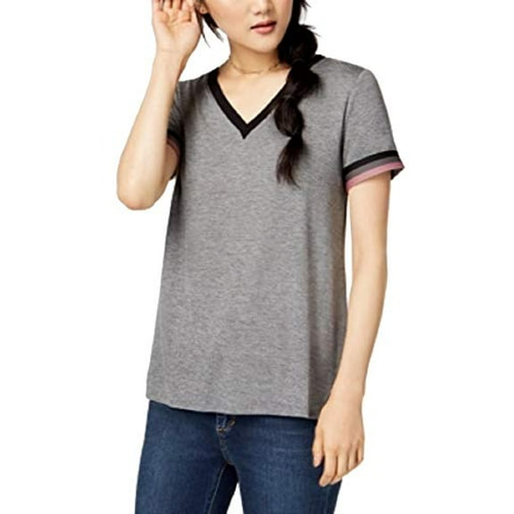 Juniors' Football Stripe T-Shirt Grey XL