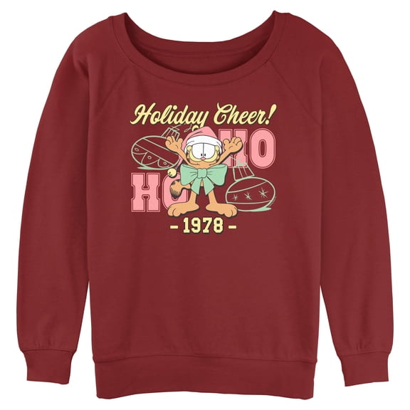Juniors Garfield Varsity Christmas Holiday Cheer Sweatshirt