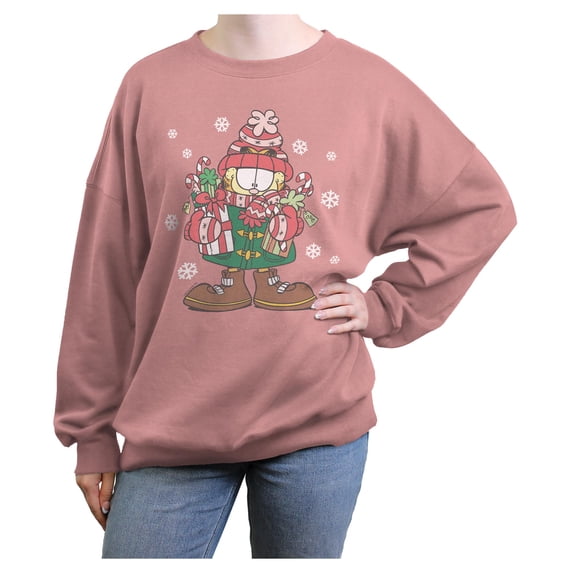 Juniors Garfield Warm Cozy Season Sweatshirt