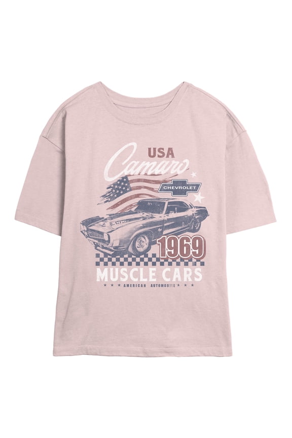 Juniors General Motors Camaro Muscle Cars T Shirt
