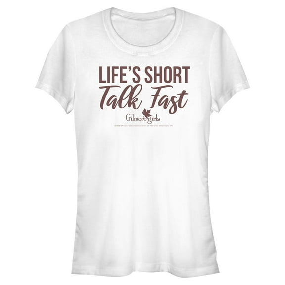 Juniors Gilmore Girls Life's Short Talk Fast T Shirt
