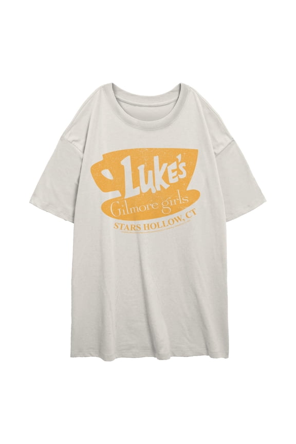 Juniors Gilmore Girls Luke's Diner Stars Hollow Sign T Shirt