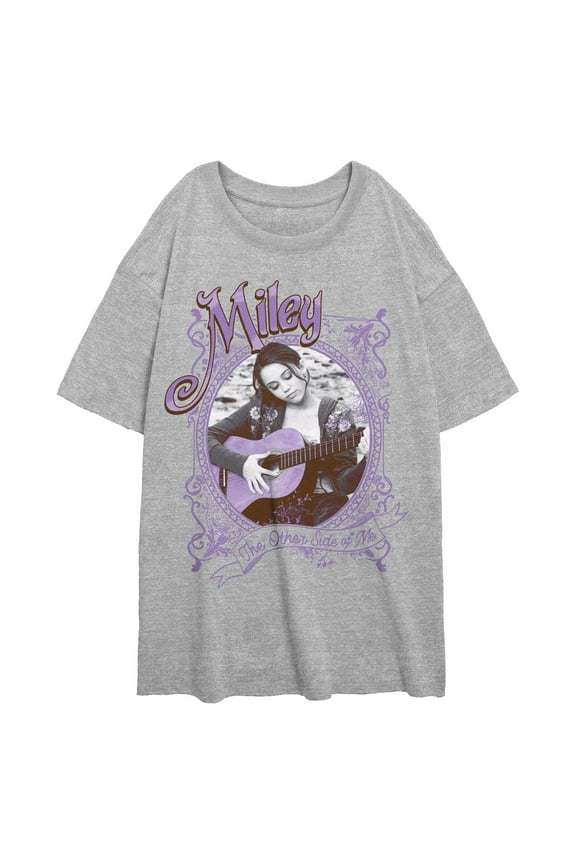 Juniors Hannah Montana Guitar Miley Other Side T Shirt