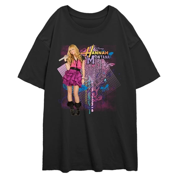 Juniors Hannah Montana Star Pose Mash Up T Shirt