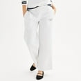 thumbnail image 1 of Juniors' Harper & Ivy Logo Wide Leg Sweatpants Color: Cloud Heather Gray Size: SMALL, 1 of 4