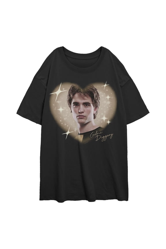 Juniors Harry Potter Cedric Diggory Golden Heart T Shirt