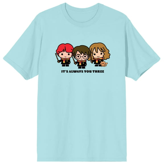 Juniors Harry Potter Chibi Characters Group Celadon Short Sleeve Graphic Tee Shirt-3XL