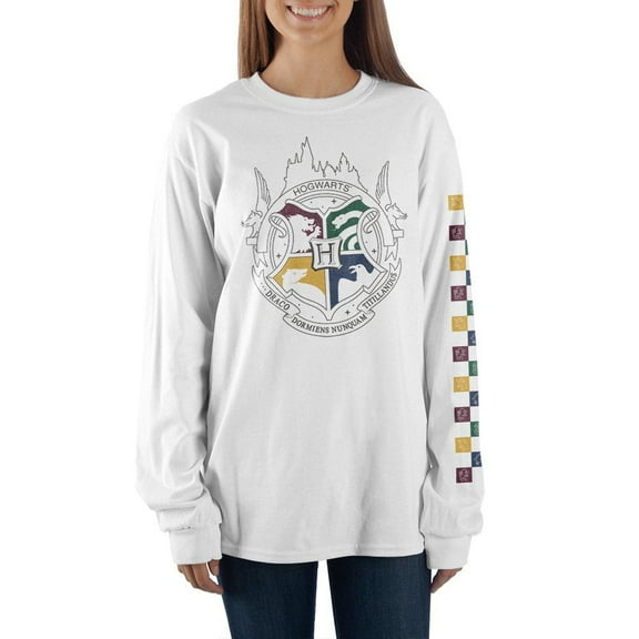 Juniors' Harry Potter Hogwarts Long Sleeve T-Shirt-M