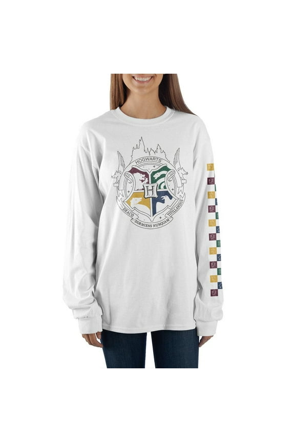 Juniors' Harry Potter Hogwarts Long Sleeve T-Shirt-M