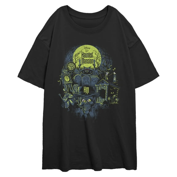 Juniors Haunted Mansion Moonlight Ezra Graveyard T Shirt