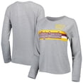 thumbnail image 1 of Juniors Heathered Gray Washington Commanders All Striped Up Raglan Long Sleeve T-Shirt, 1 of 3