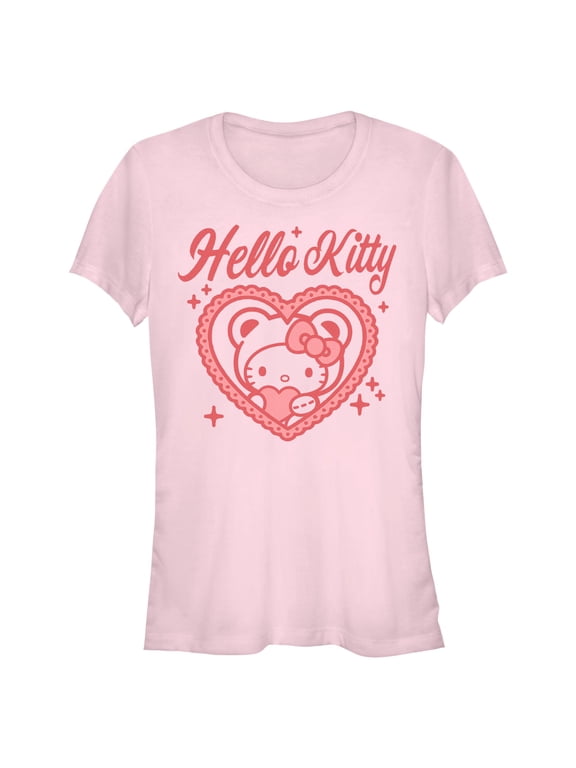 Juniors Hello Kitty Cute Hello Kitty Heart T Shirt