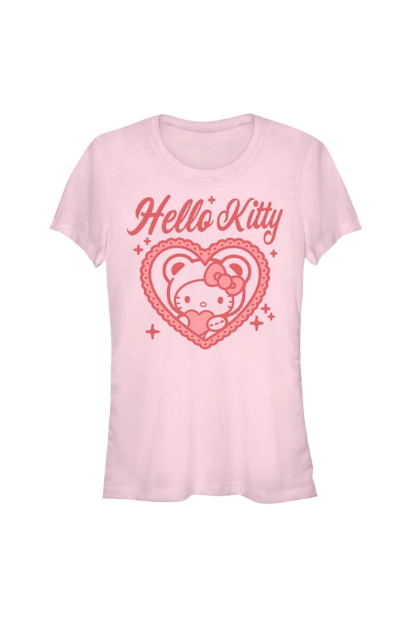 Juniors Hello Kitty Cute Hello Kitty Heart T Shirt