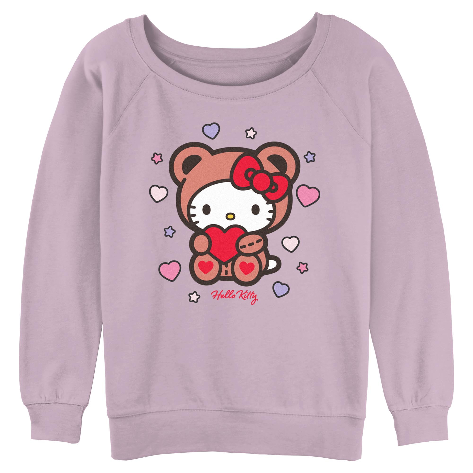 Juniors Hello Kitty Cute Valentine Bear Sweatshirt