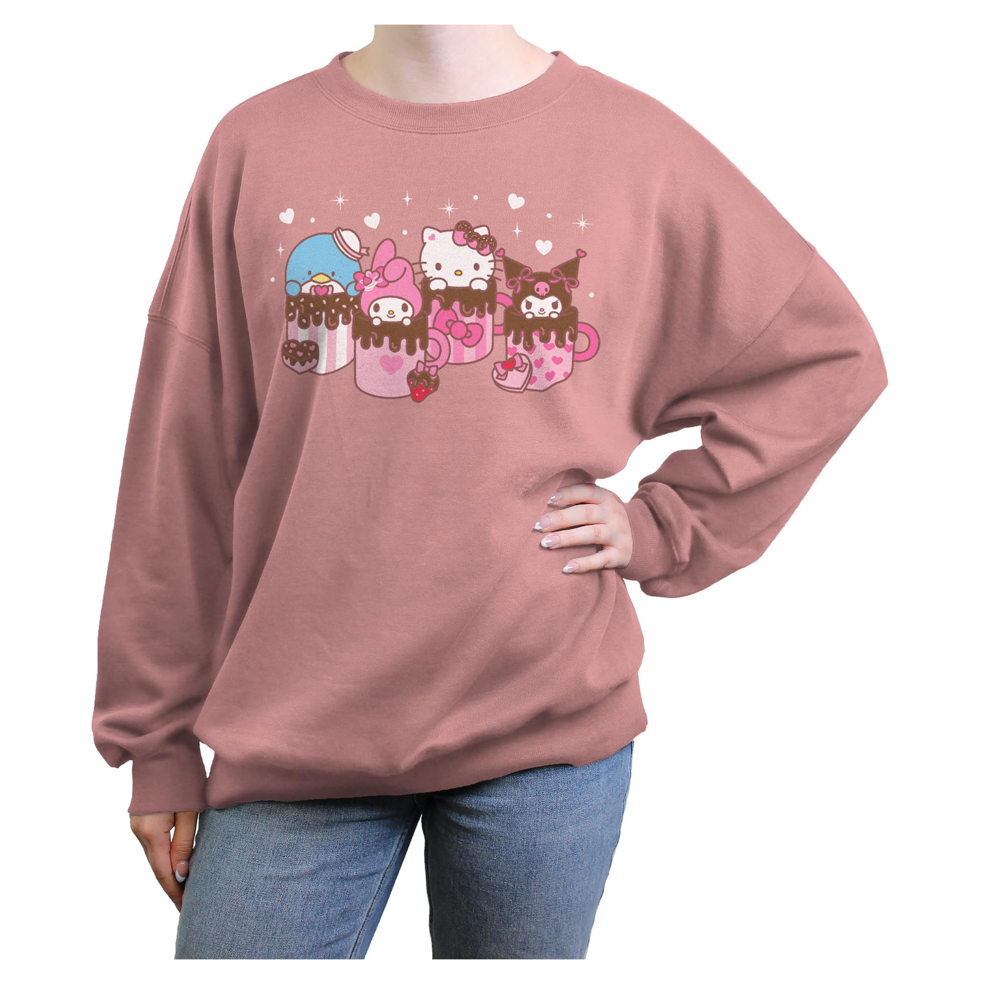 Juniors Hello Kitty Lovely Mug Friends Sweatshirt