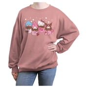 Juniors Hello Kitty Lovely Mug Friends Sweatshirt