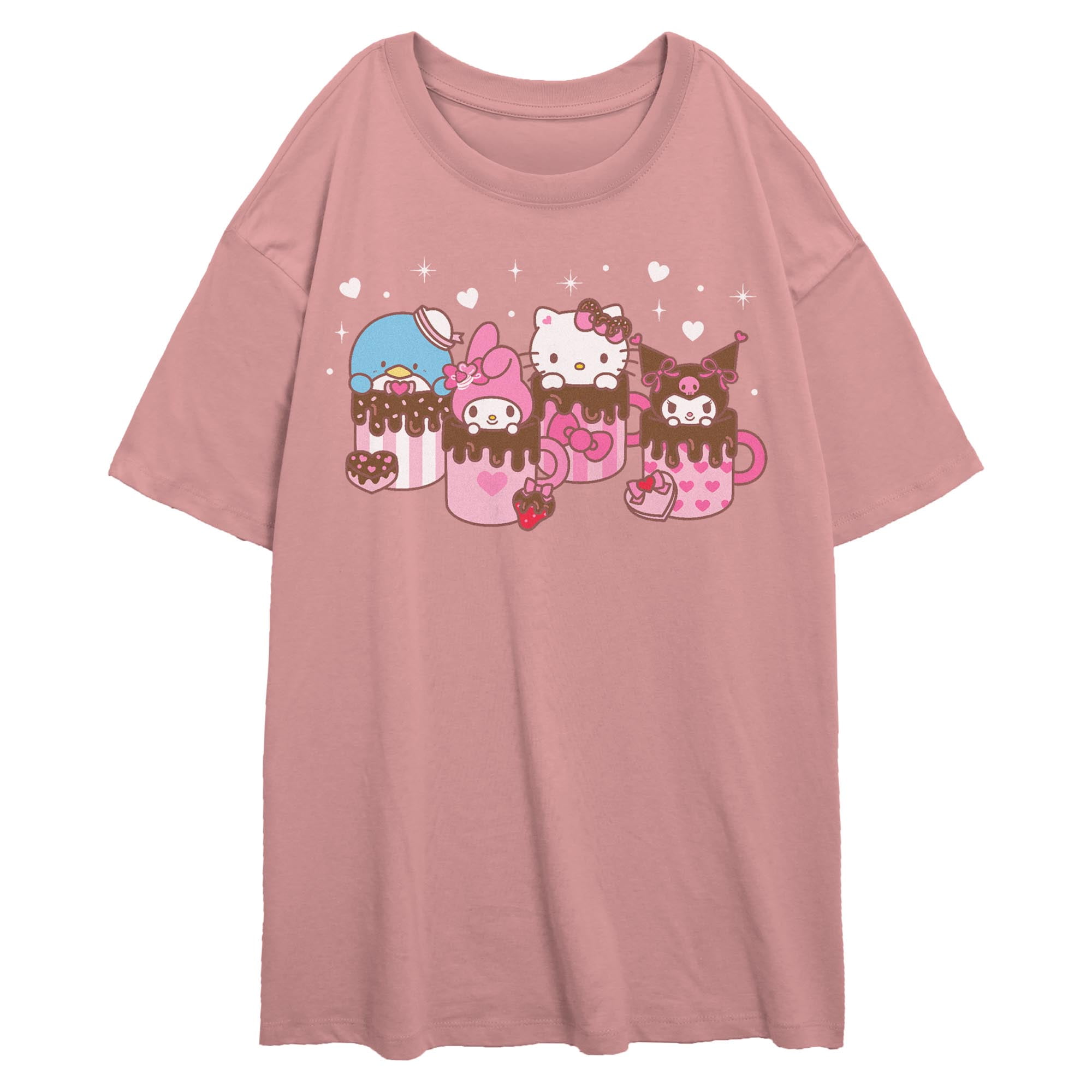 Juniors Hello Kitty Lovely Mug Friends T Shirt