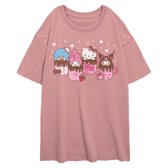 Juniors Hello Kitty Lovely Mug Friends T Shirt