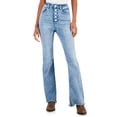 thumbnail image 1 of Juniors' High-Rise Button-Front Flare-Hem Jeans Adrienne Wash 13, 1 of 1