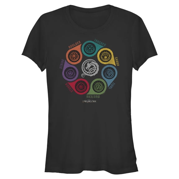 Juniors How to Train Your Dragon Seven Class Symbols T Shirt