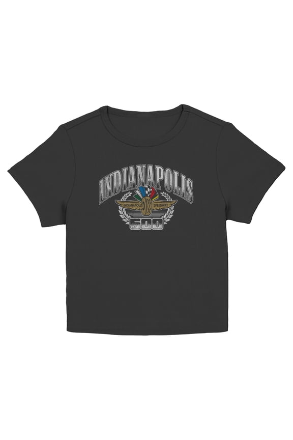 Juniors Indy 500 Distressed Classic Crest T Shirt