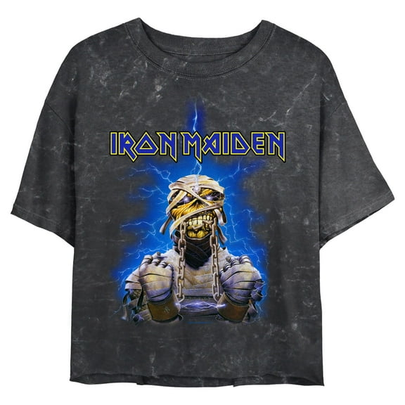 Juniors Iron Maiden Mummy Artwork T Shirt
