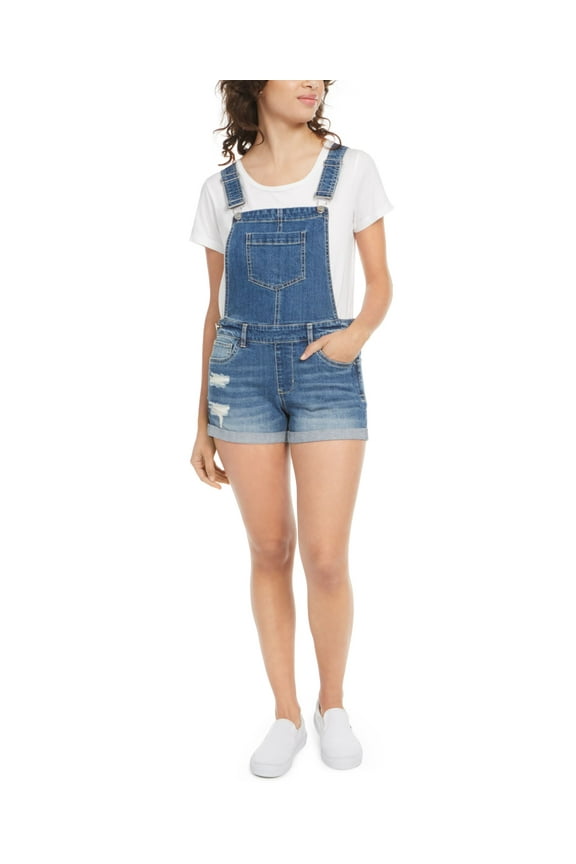 Juniors' Jean Shortalls Canary Isle 7