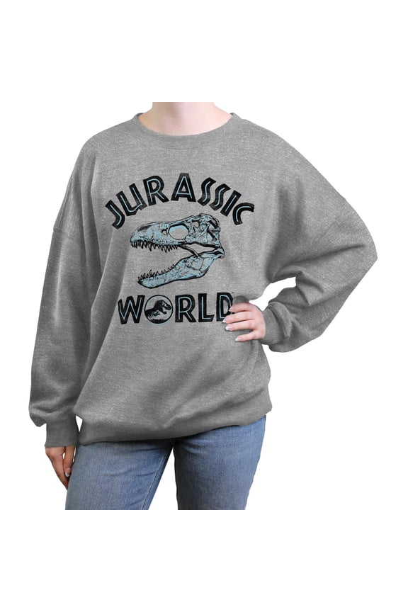 Juniors Jurassic World Blue Fossil Logo Sweatshirt