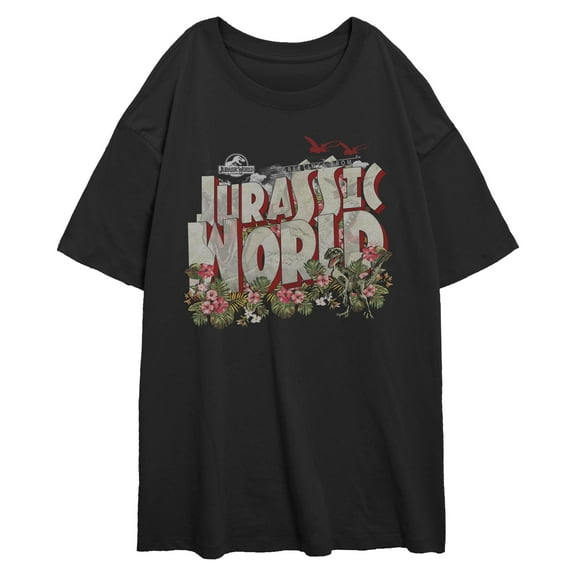 Juniors Jurassic World Cartoon Greetings T Shirt