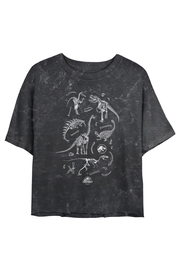 Juniors Jurassic World Dino Scattered Fossil T Shirt